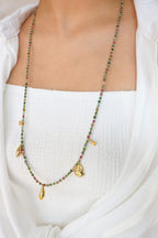 Indian agate long necklace / sweater chain