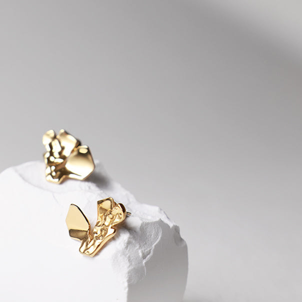 Rock Heart Stud Earrings