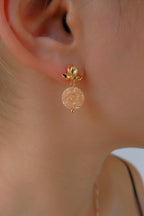 Natural Crystal Bud Earrings