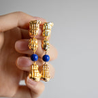 "Temple Story" Lapis Lazuli Earrings