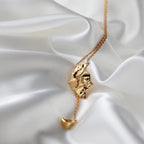 'Broken rock pieces' cross collar chain / sweater chain