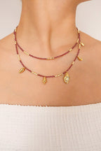 Nile Garden Collection Natural Stone Necklace (Long Chain)