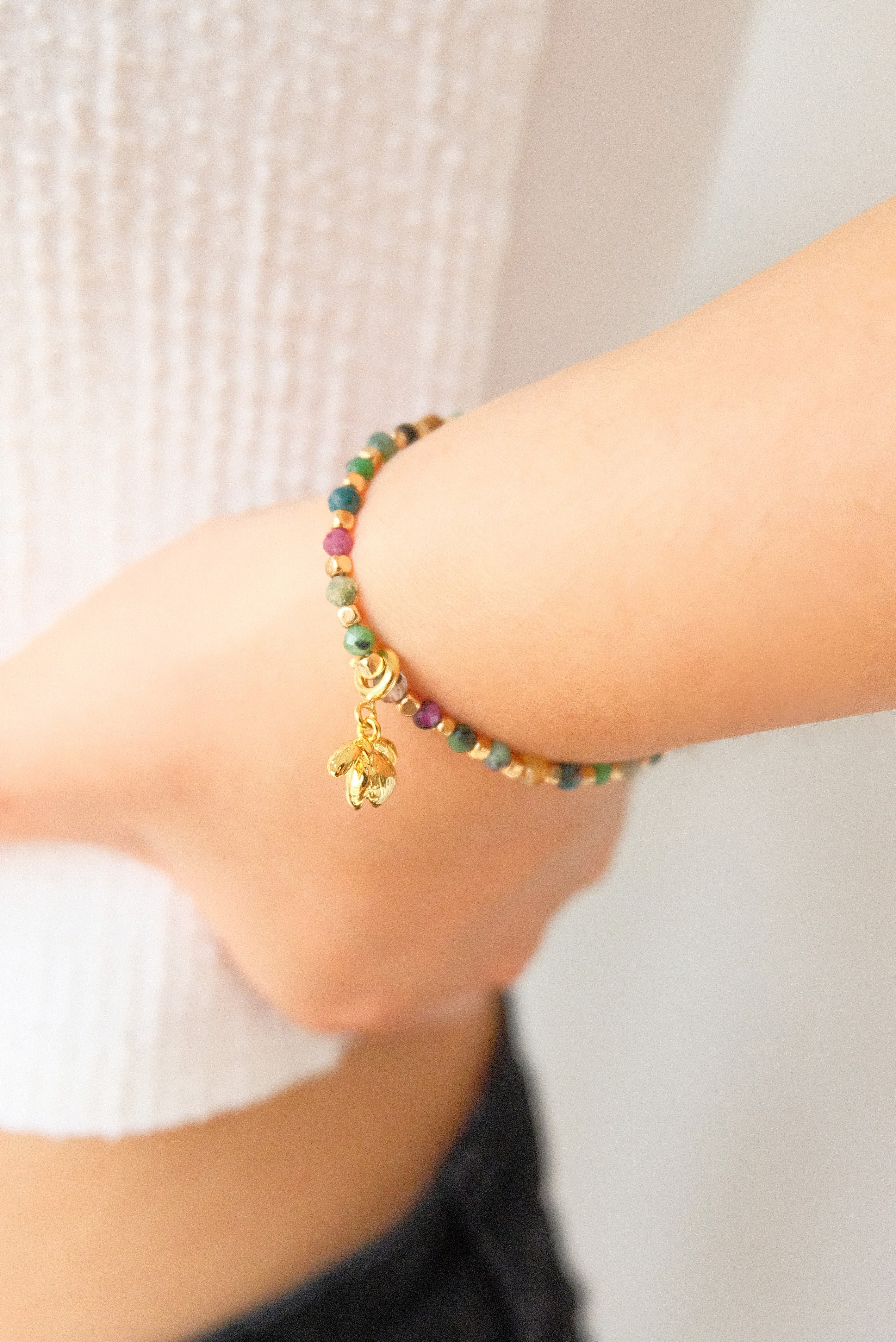 Indian agate natural stone bracelet