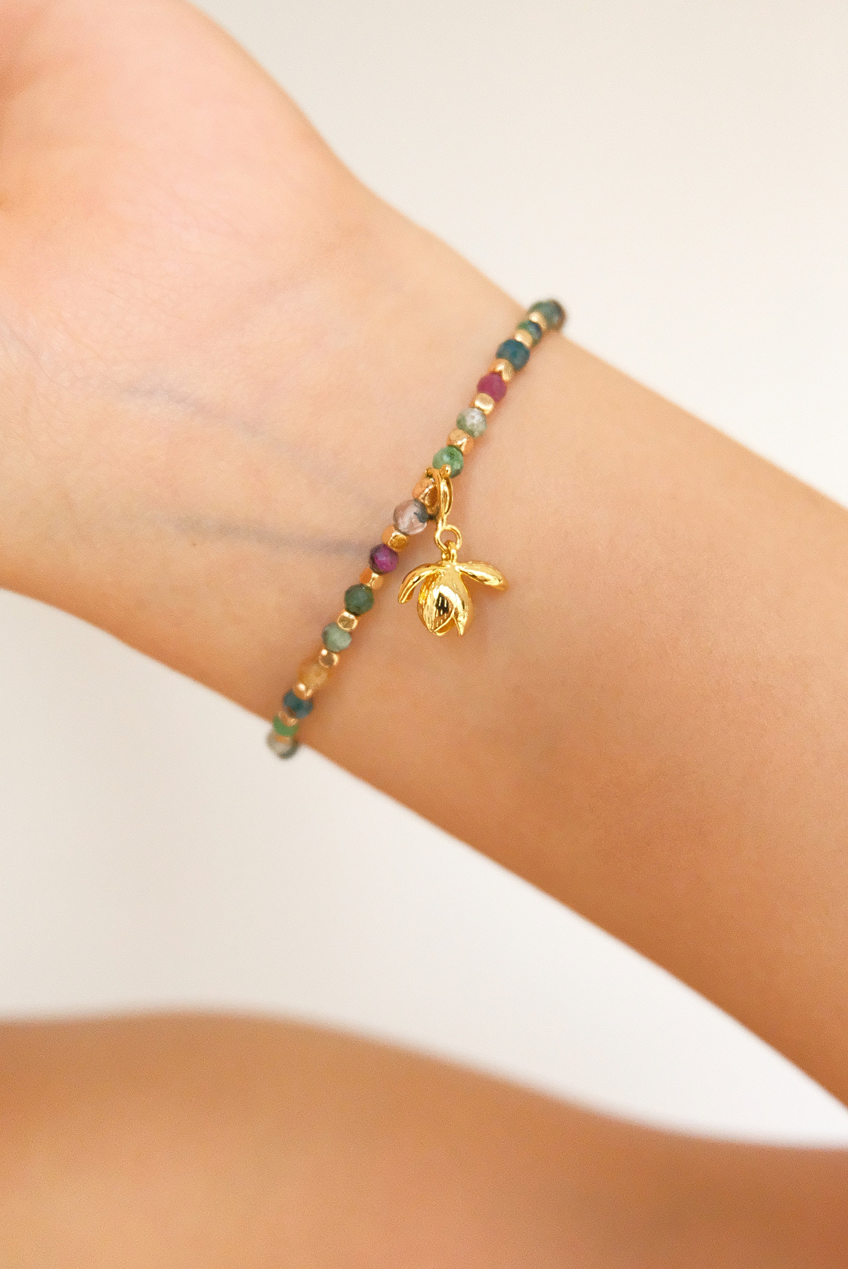 Indian agate natural stone bracelet