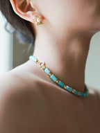 Retro natural Tianhe stone DIY detachable two-wear bracelet necklace choker