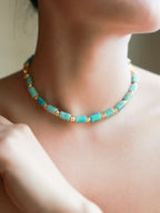 Retro natural Tianhe stone DIY detachable two-wear bracelet necklace choker