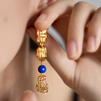 "Temple Story" Lapis Lazuli Earrings