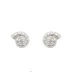 Hallucinogenic Nautilus Earrings-Silver