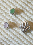 Handcrafted ear pendants made from natural stones