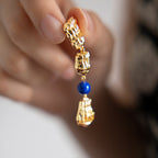 "Temple Story" Lapis Lazuli Earrings