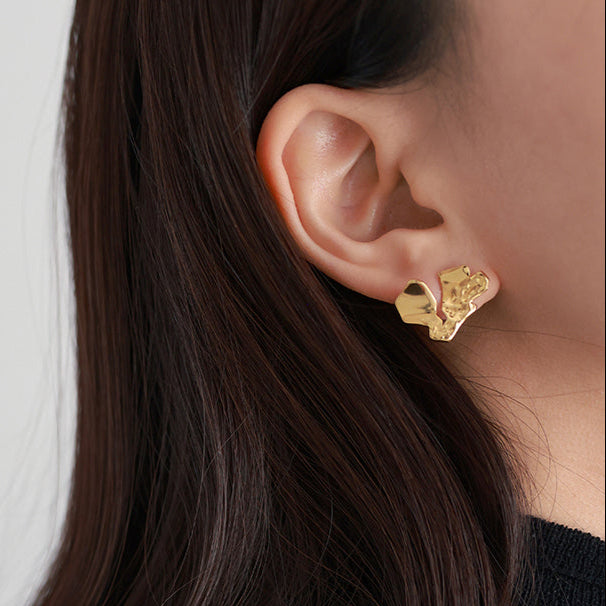 Rock Heart Stud Earrings