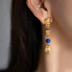 "Temple Story" Lapis Lazuli Earrings
