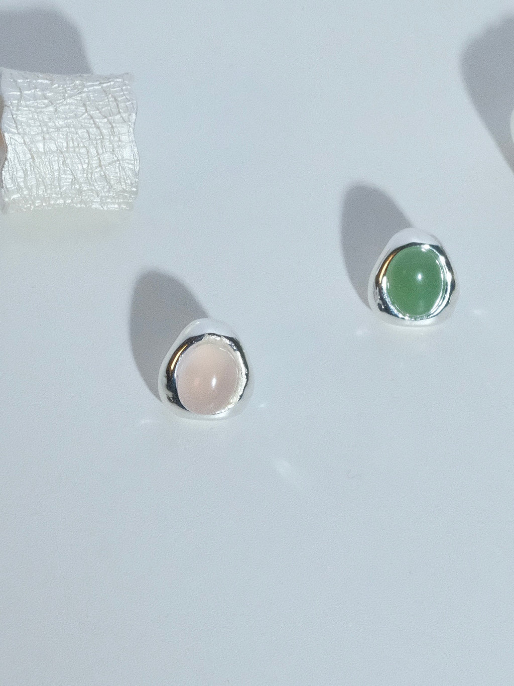 Handcrafted ear pendants made from natural stones