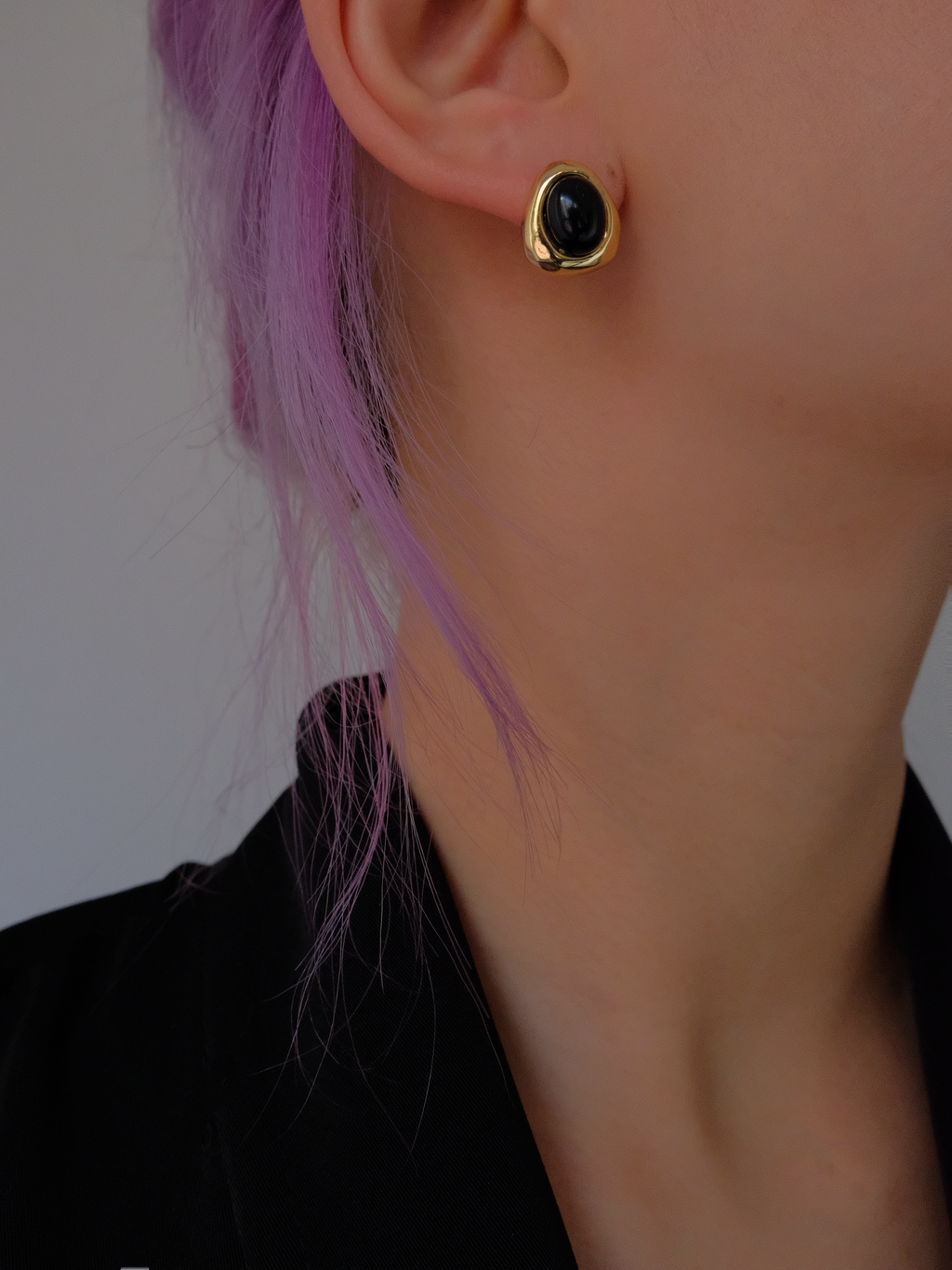 Handcrafted ear pendants made from natural stones