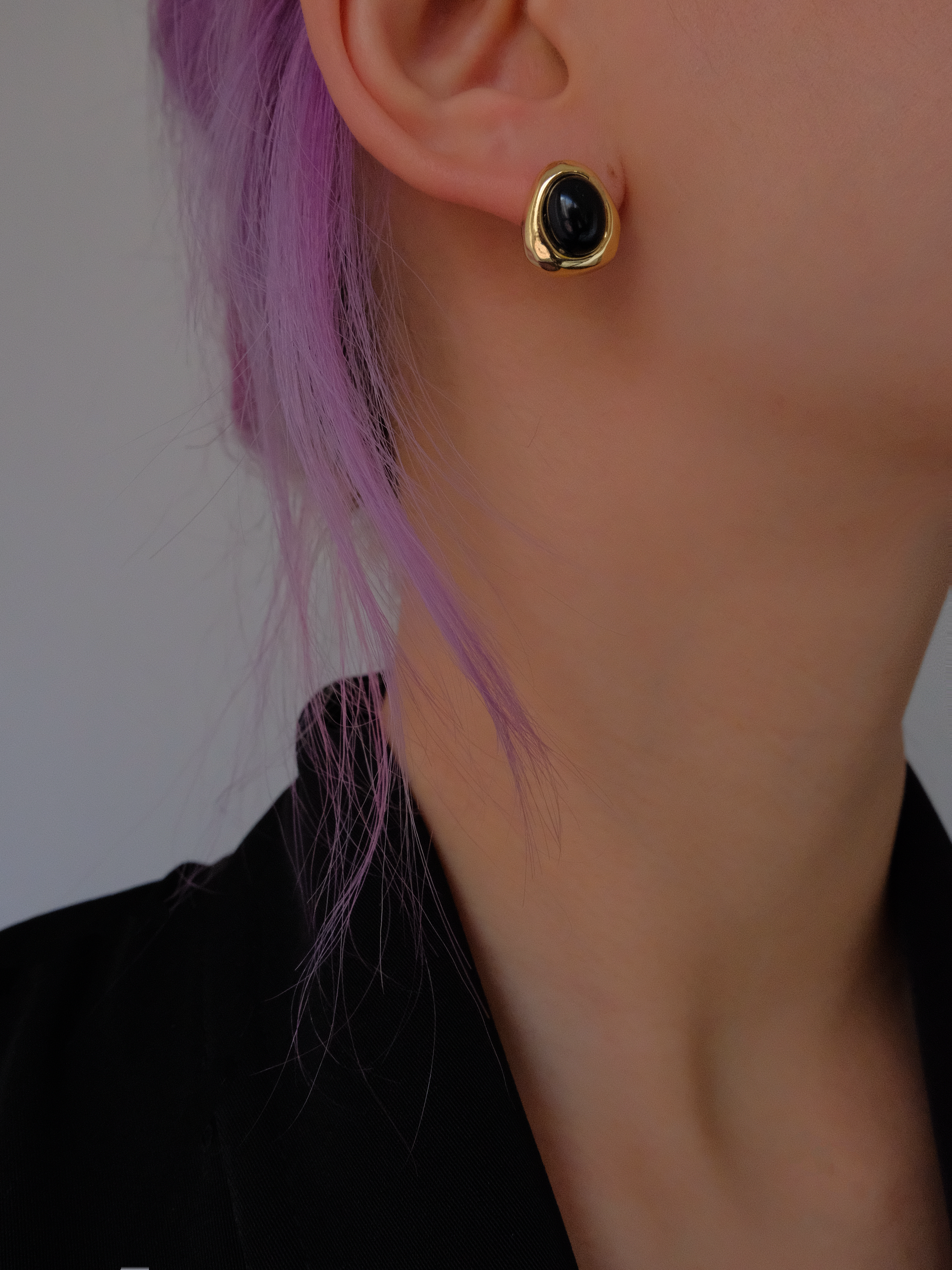 Handcrafted ear pendants made from natural stones