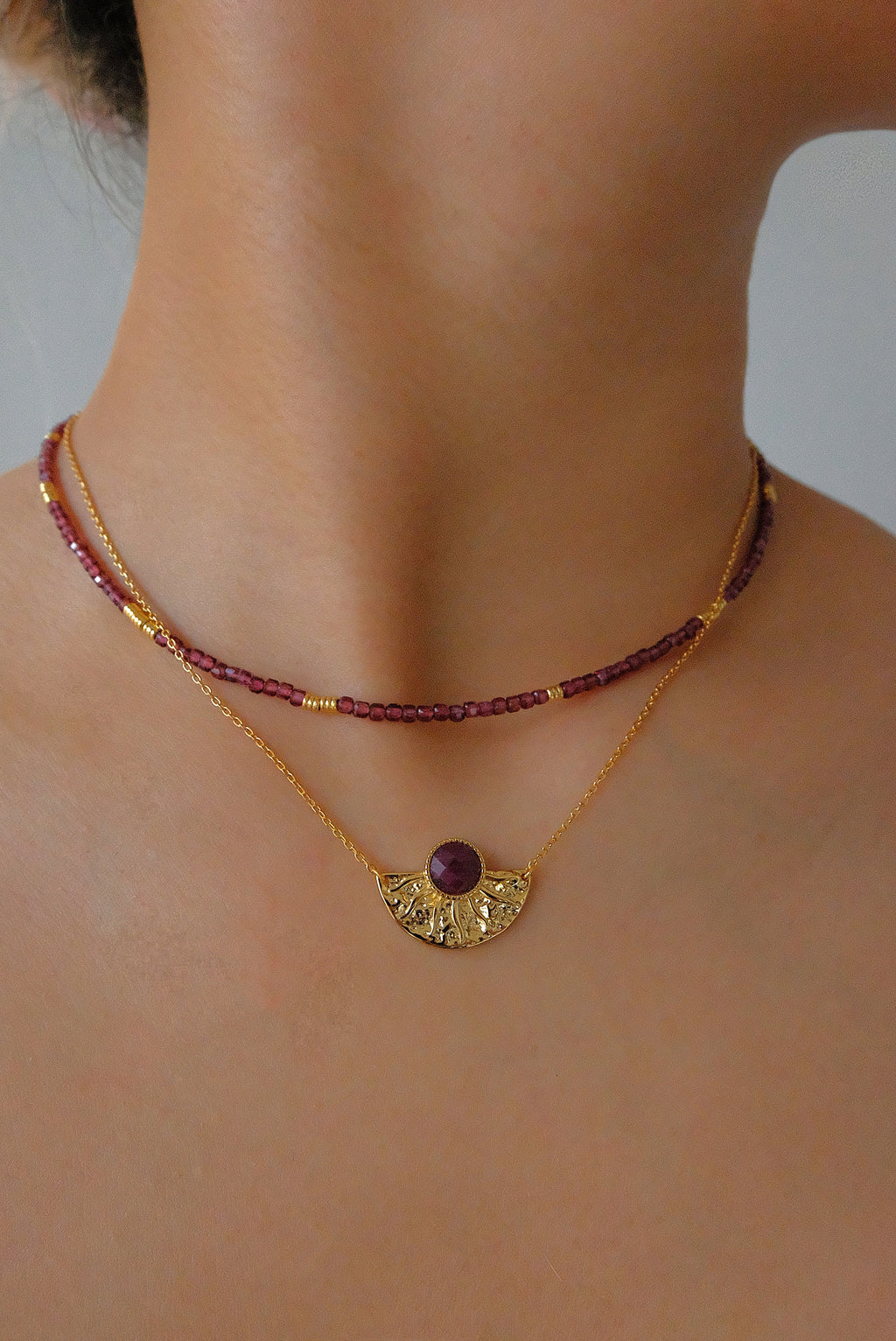 Sun God Natural Stone Necklace