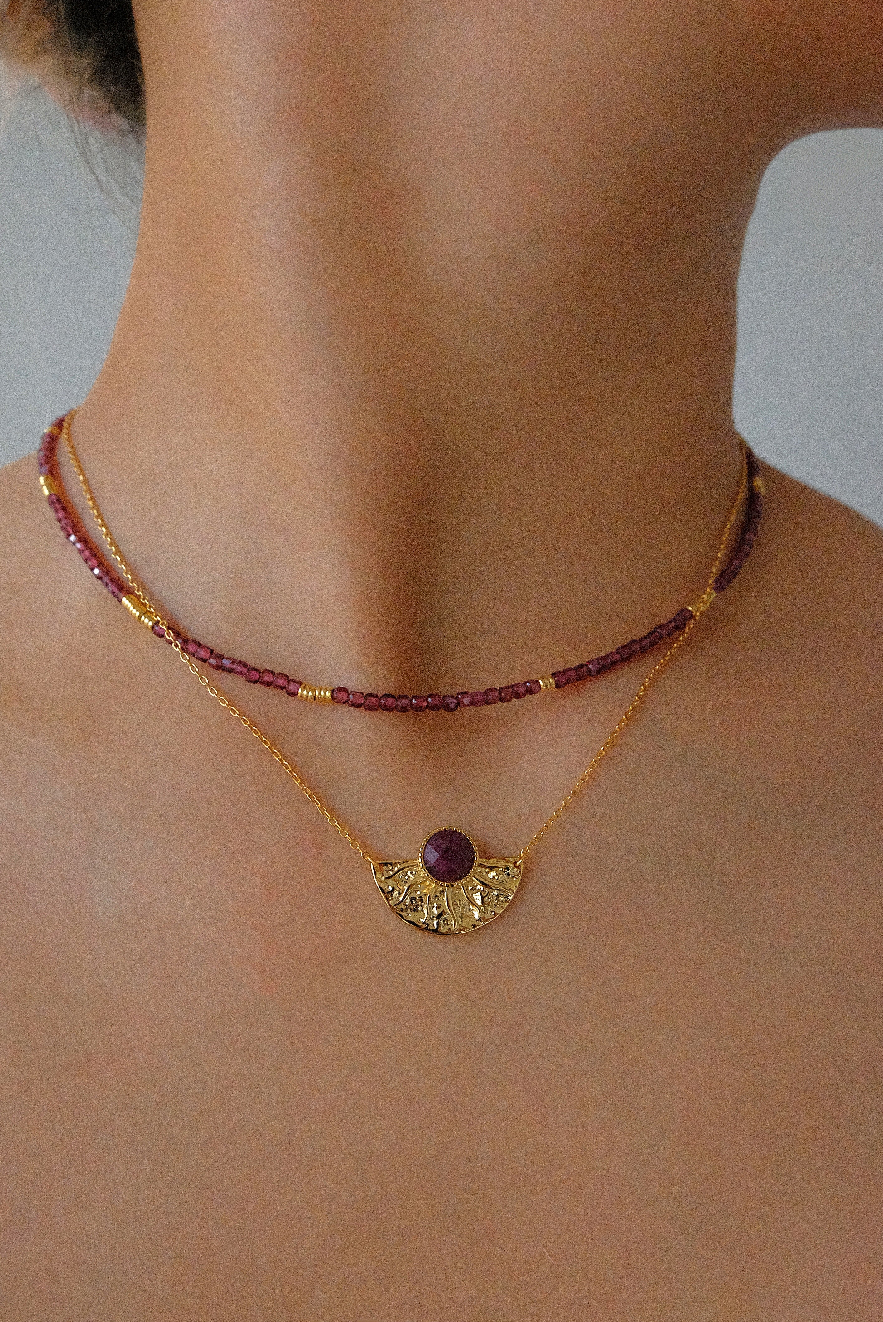 Sun God Natural Stone Necklace