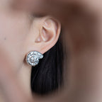 Hallucinogenic Nautilus Earrings-Silver