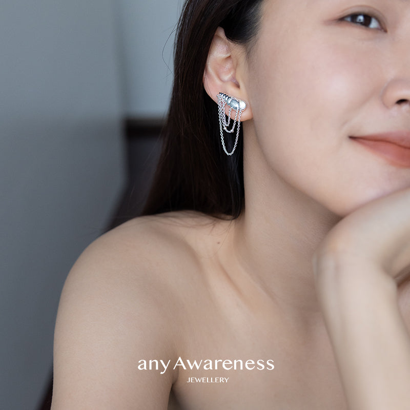 Elven Conch Tassel Earrings