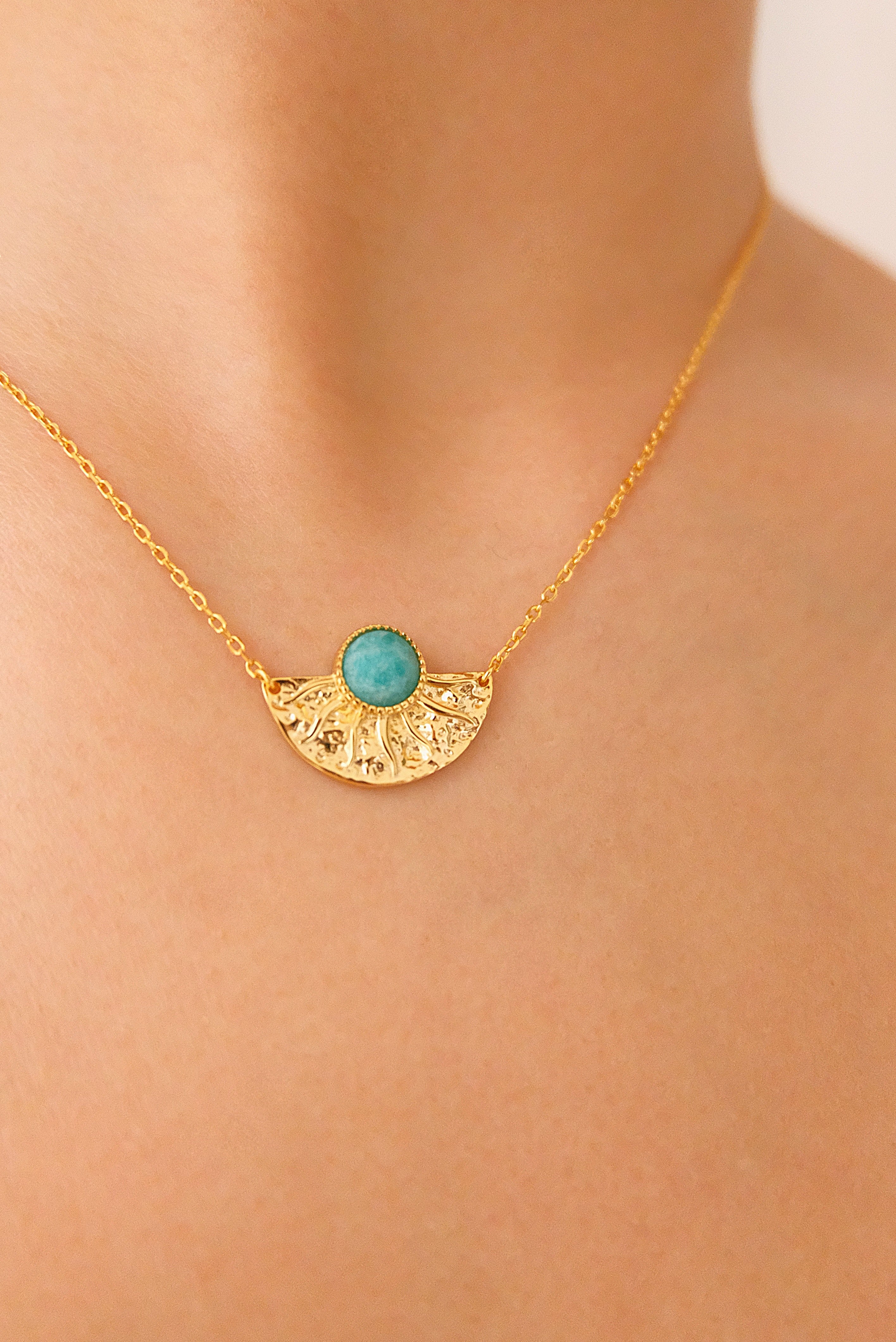 Sun God Natural Stone Necklace