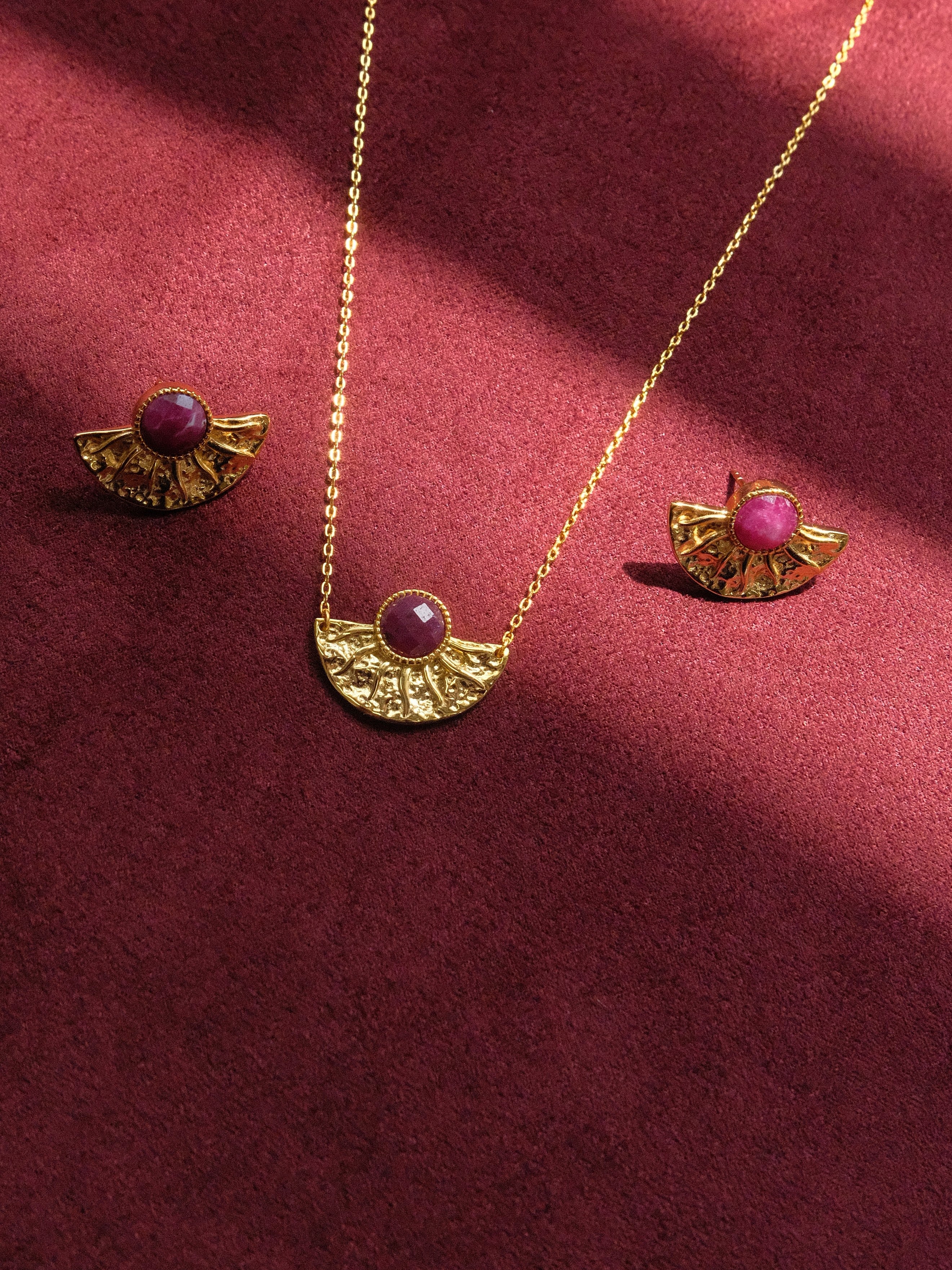 Sun God Natural Stone Necklace