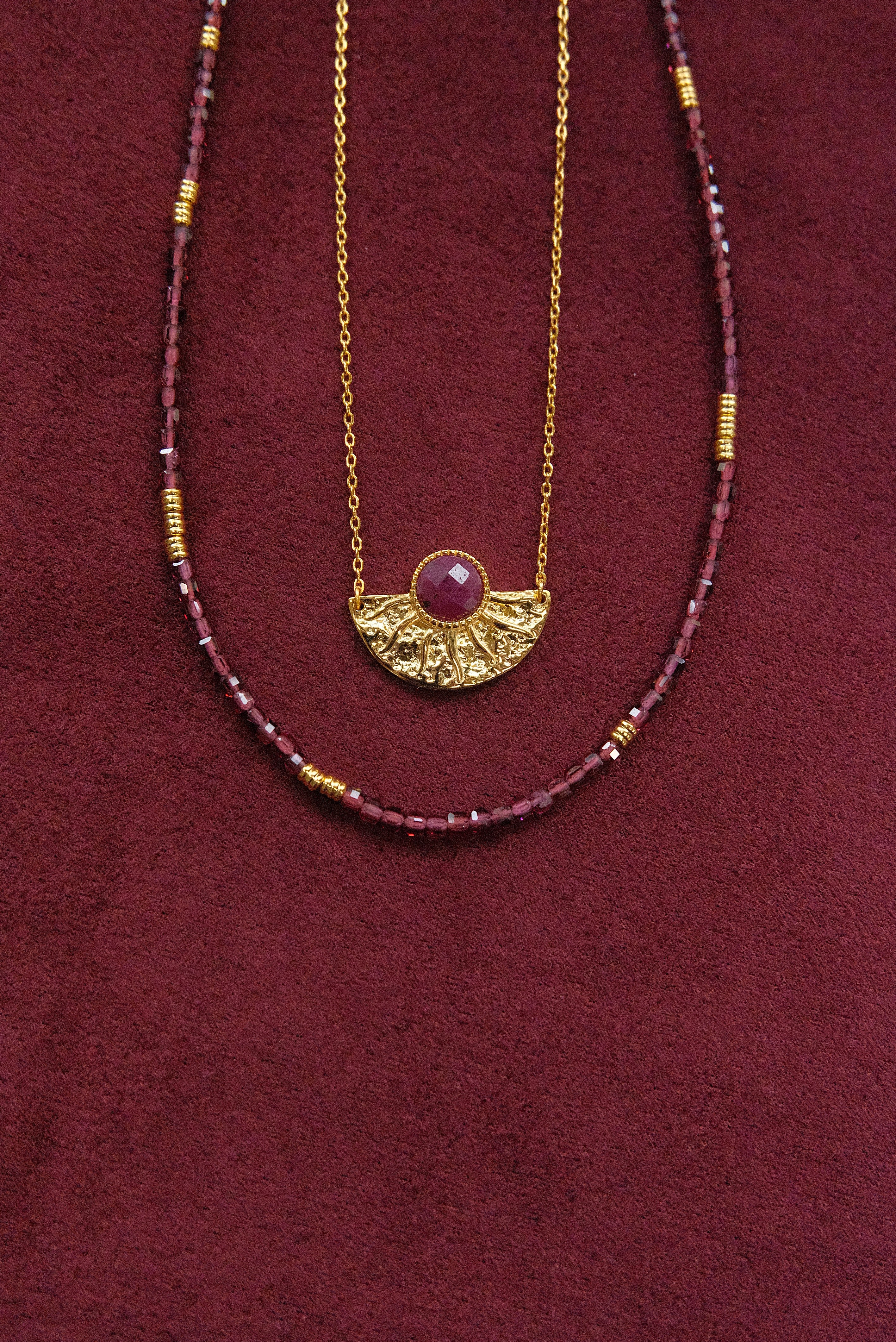 Sun God Natural Stone Necklace