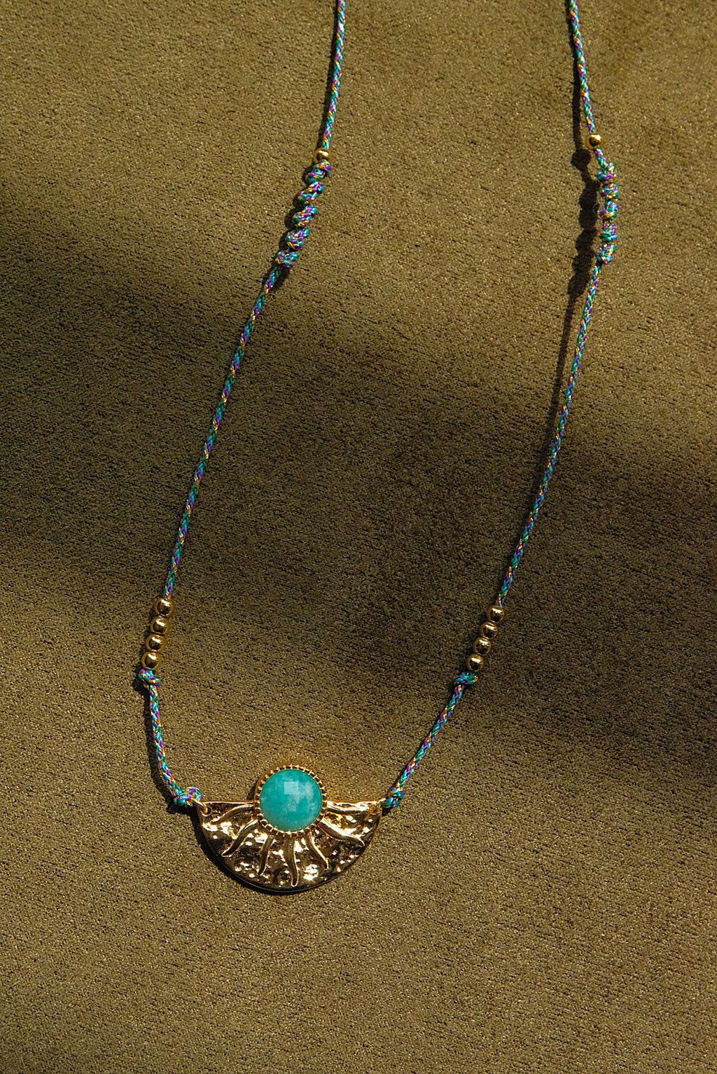 Natural Tianhe Stone Braided String Necklace