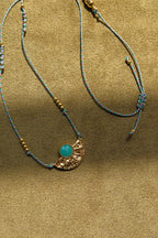 Natural Tianhe Stone Braided String Necklace