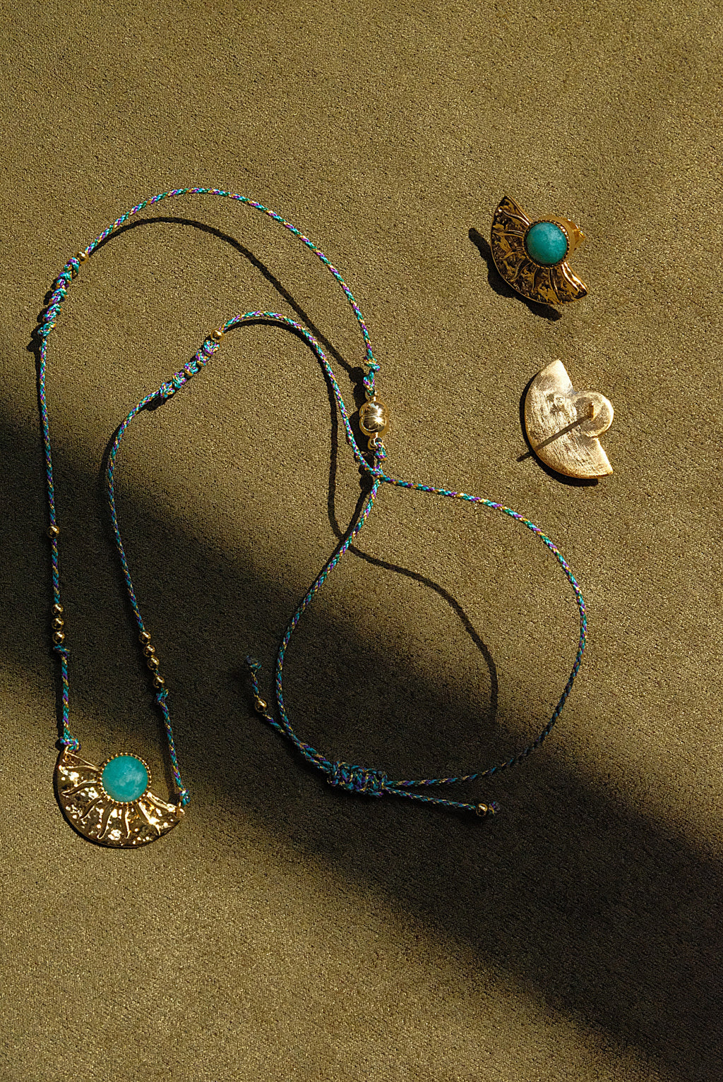 Natural Tianhe Stone Braided String Necklace