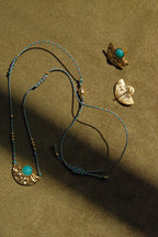 Natural Tianhe Stone Braided String Necklace