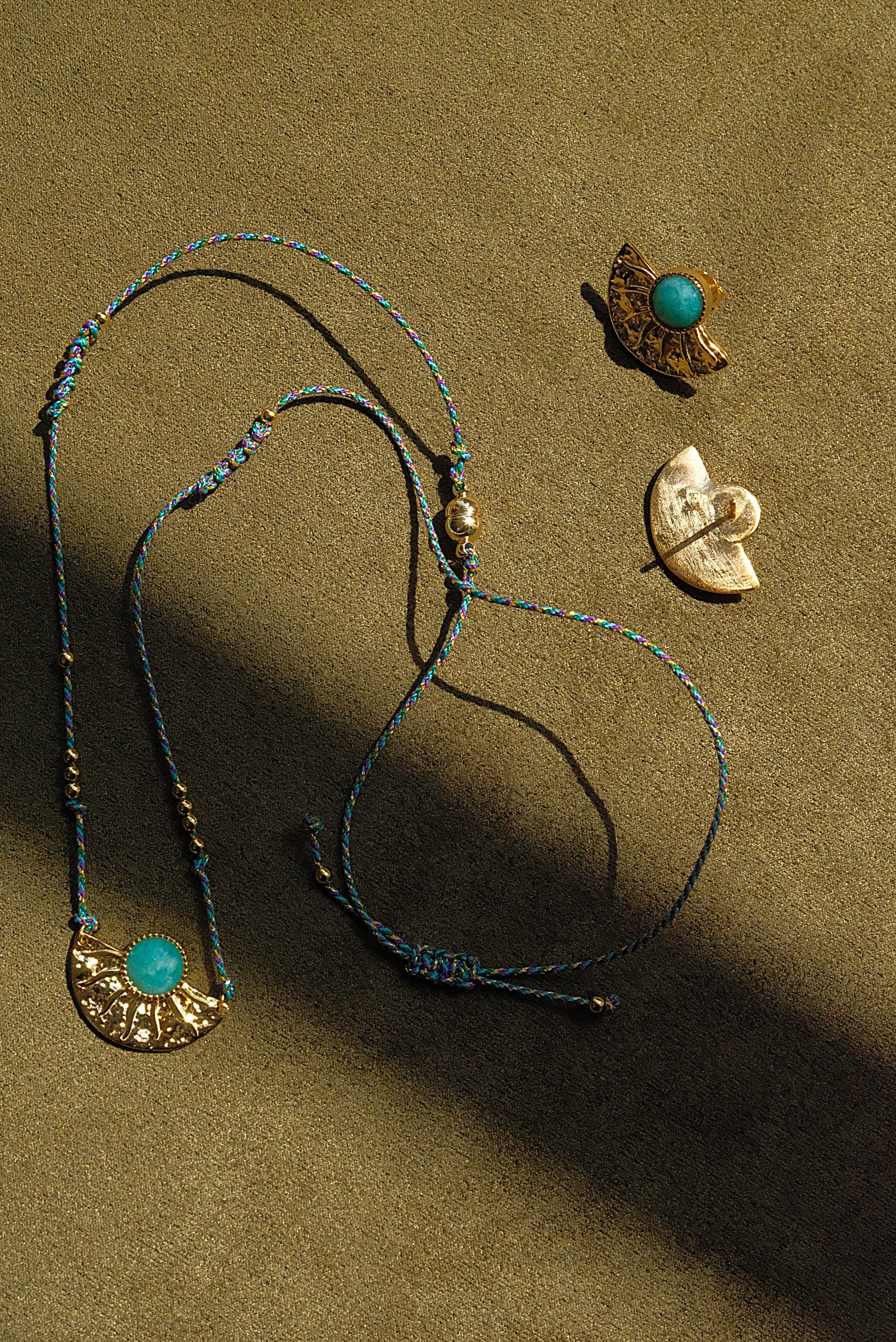 Natural Tianhe Stone Braided String Necklace