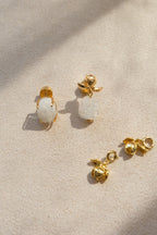 Citrine Crystal Tooth Stud Earrings.