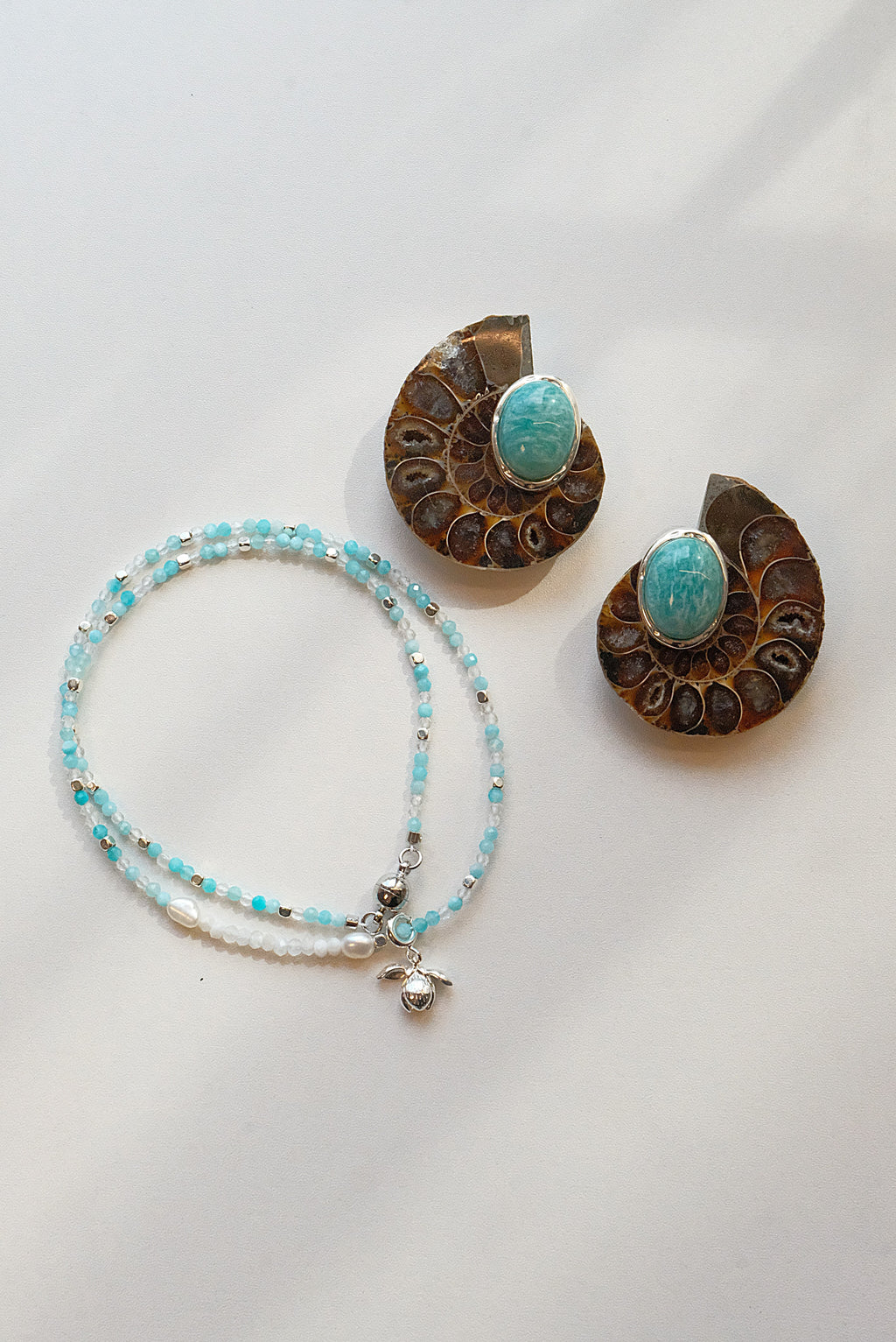 Heaven River Stone Stud Earrings