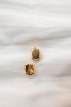 Citrine Crystal Tooth Stud Earrings.