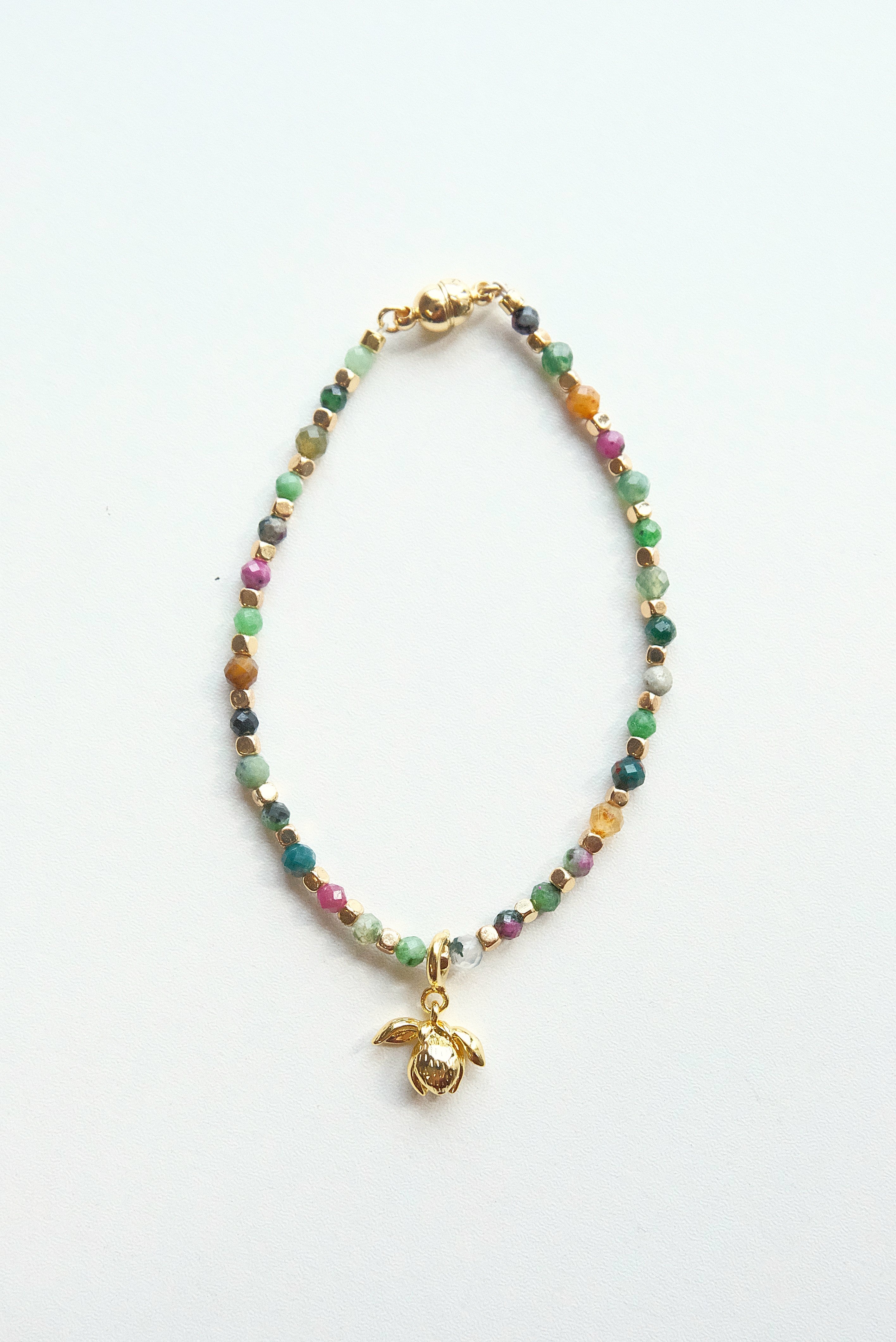 Indian agate natural stone bracelet