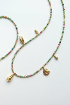 Indian agate long necklace / sweater chain