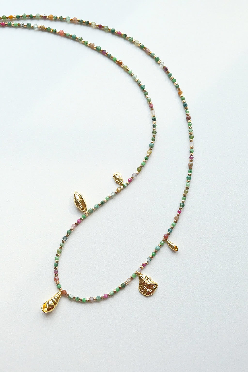 Indian agate long necklace / sweater chain