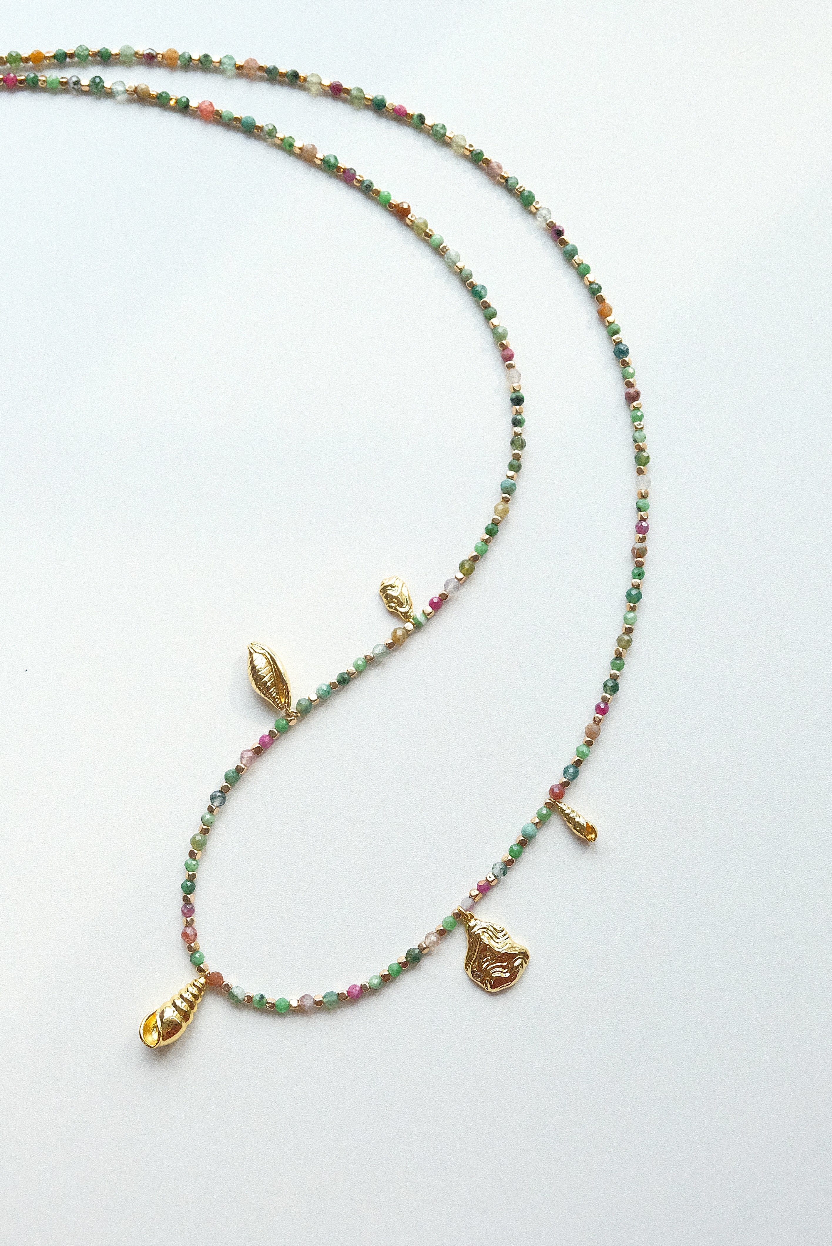 Indian agate long necklace / sweater chain