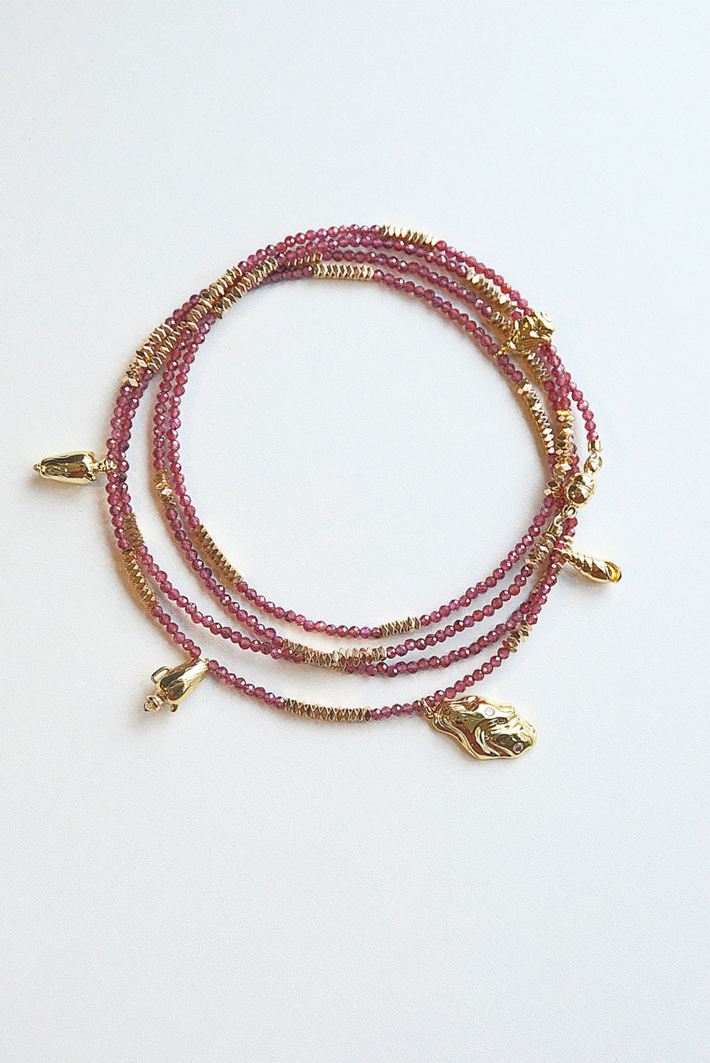 Nile Garden Collection Natural Stone Necklace (Long Chain)