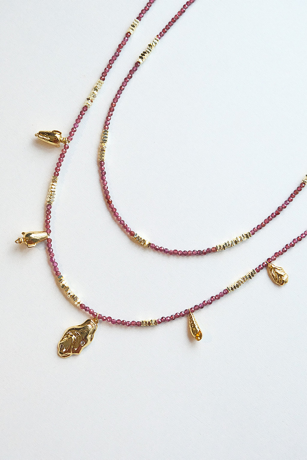 Nile Garden Collection Natural Stone Necklace (Long Chain)