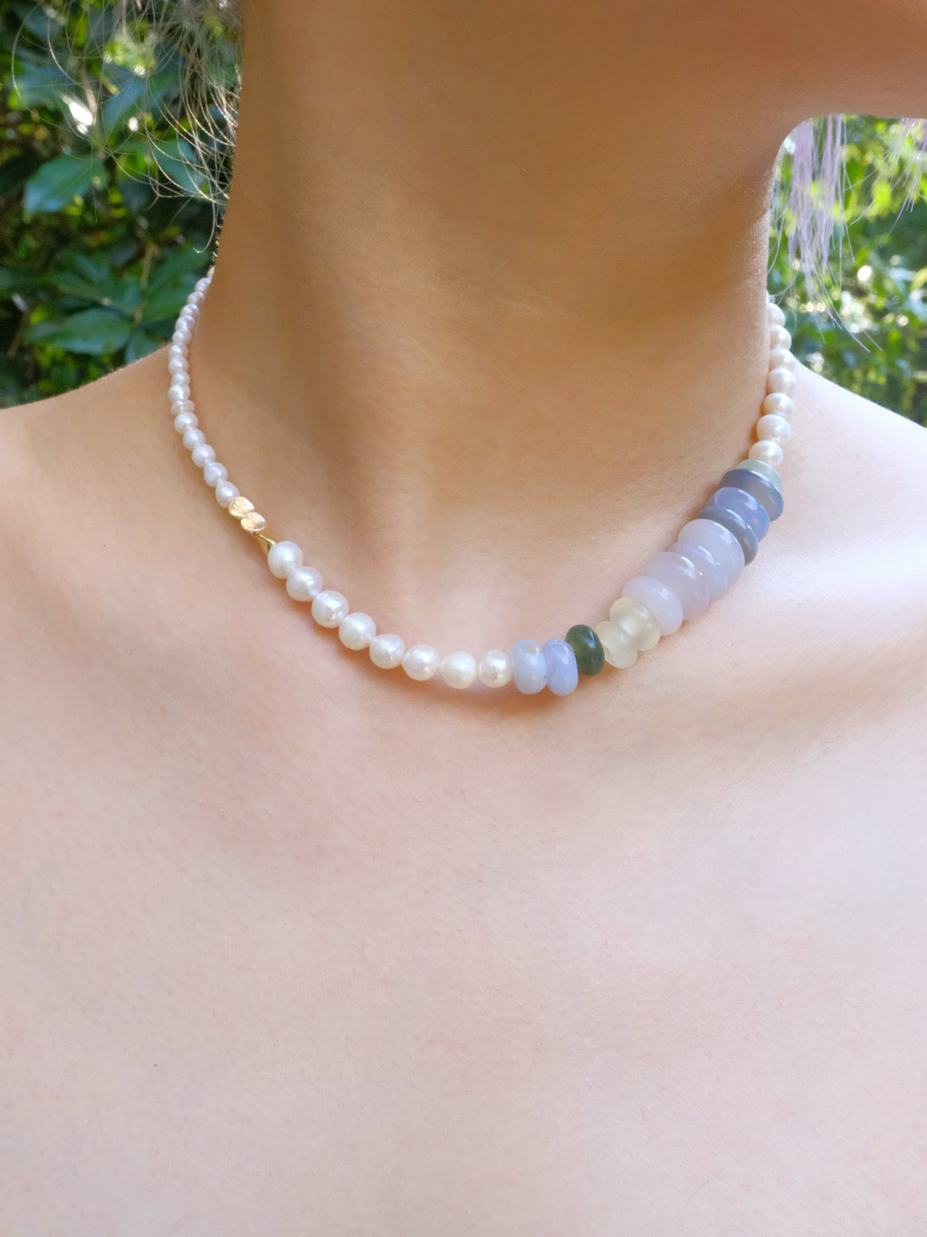 Desolate Healing Style Baroque Pearl Necklace.