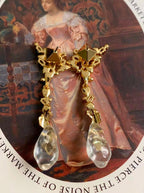 Gilt Broken Light · Vintage Ice Crystal Blossom Dangles